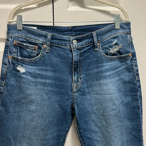 GAP Girlfriend Mid-Rise Medium Wash Denim Jeans Size 29/8R - Picture 8 of 9